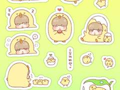 지민 모찌삐약 굿노트스티커