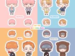 지민 계절 굿노트스티커