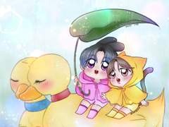 비오는날 🐰☔🐥