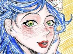 파란 머리 소녀