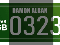 블러 자동차 번호판 키링도안