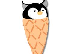 디지털 무테 펭귄 png 스티커