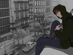 세상의 끝 일러스트 스케치