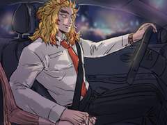 드라이브하는데 운전하면서 손잡아주는 렌쿄 유사