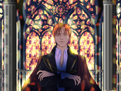 스테인드글라스와 배경소스