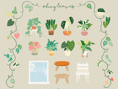 [굿노트 스티커] 호꼼가든 시리즈 1 _디지털 가드닝 식물 스티커