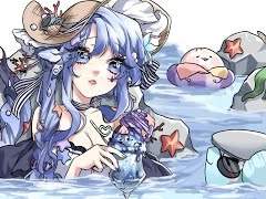 여름을 즐기는 중인 인어 아가씨!(2021.06.04)