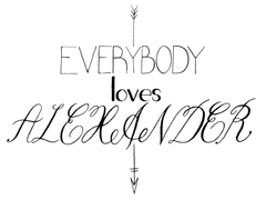 핸드 레터링 <알렉산더>
