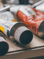 물감에 물든 손 [현제유진]