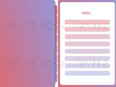 굿노트 스터디노트 양식 공유 : 여러 과목 단권화가 가능한 하이퍼링크 노트 (purple & pink)