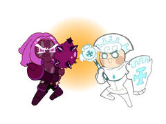 [쿠킹덤 구마우유] 자구마와 우유