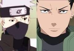 호카게 카카시와 보좌관 시카마루 사이에 끼이다