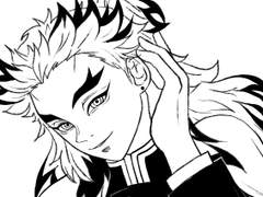 귀걸이를 한 렌고쿠