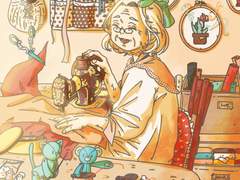 바느질 하는 할머니