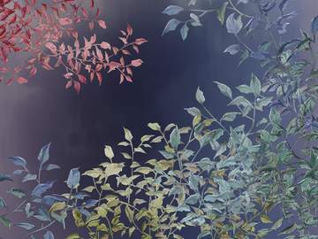 어둡고 차분한 느낌의 나뭇잎 브러시 6종