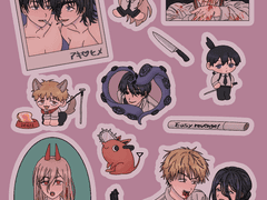 체인소맨 스티커 A타입 유료 배포