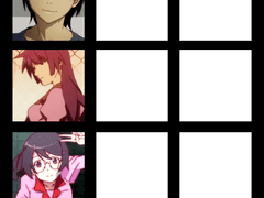 모노가타리 캐릭터 첫인상/현인상표 png