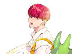 그리고 오늘 그린 지민이도 있어요...!