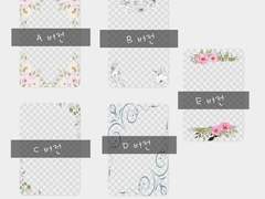 투명 꽃 프레임 공유