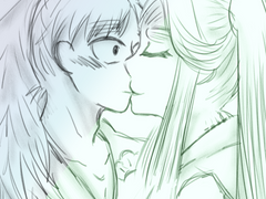 닌타마 타키른으로 키스 낙서(키스가 아닌 것도 있음)