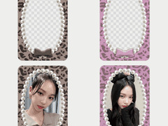 ♥ 갸루 투명 포토카드 프레임 도안 공유 ♥