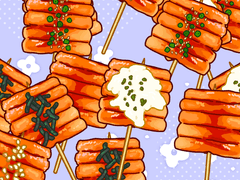 떡꼬치 데코 브러시