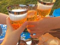 시원한 바람부는 여름의 잔디밭