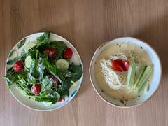 시금치샐러드 & 콩국수