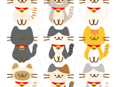 [굿노트스티커] 고양이는 냥냥&냥궁디메모지 스티커