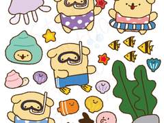 [굿노트스티커] 인절미댕댕 언더더씨 스티커