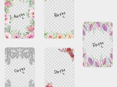 투명 꽃 프레임 공유