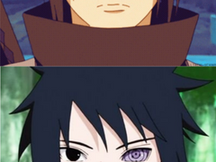 사스케와 이타치 사이에 끼이다