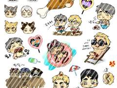 하이큐 스티커 도안 1