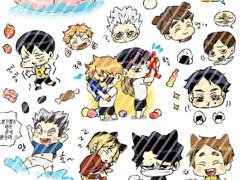 하이큐 스티커 도안2