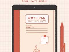 [ goodnote template ] 치치랑 함께 공부하기 노트패드 set