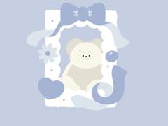 [틈새간격] 디지털스티커-리본 컨페티(2colors)