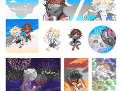 마들에슾 여름 스티커 도안