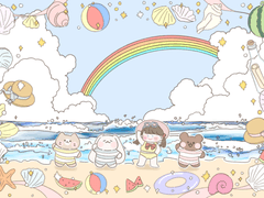 여름에는 조개! 놀러가자>_<! *.*.*.*[굿노트스티커]