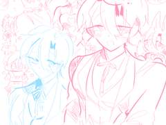 피시방에서놀며그린캐릭터캔버스