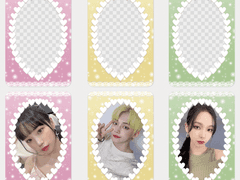 ♥ 하트 투명 포토카드 프레임 도안 공유 ♥