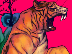 호랑이 문신 소재 PNG