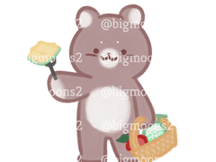 데못죽 곰세진 키링 도안