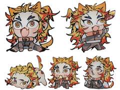 렌고쿠 쿄쥬로 아크릴키링 도안