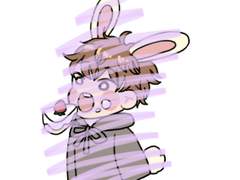 토끼규 아크릴키링 도안