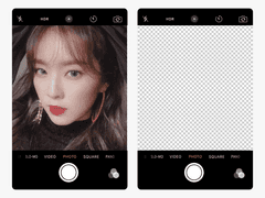 투명 포카 프레임 포토카드 도안