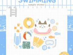 [굿노트] 수영스티커