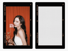 [무료] 투명 포카 프레임 포토카드 도안