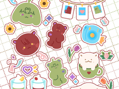 말랑찐빵 스티커 타입 SD 고정틀 커미션