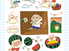 [굿노트] 8월 루파 굿노트 스티커 무료배포