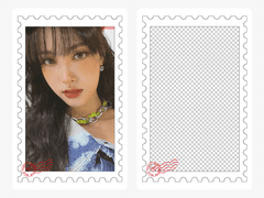 투명 포카 프레임 포토카드 도안